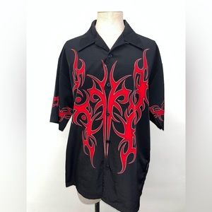 Vintage Dragonfly Clothing Company Button Down Shirt Mens Large